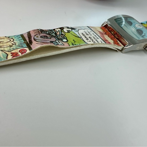 Vtg Disney Parks Mickey Quartz Stainless Watch w Cartoon Comic Pluto, Daffy - Picture 8 of 14